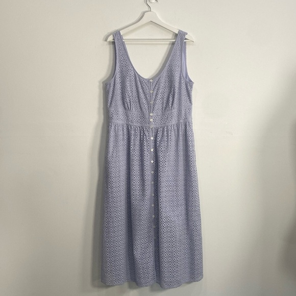 J. Crew Eyelet Midi Dress Cotton 16T - Picture 2 of 12